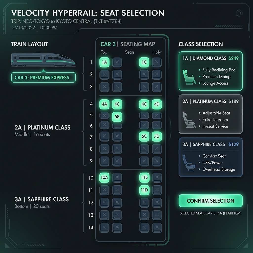 Seat availability guide